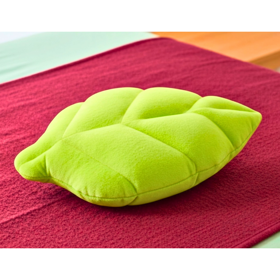 Thumbnail: Tickles Light Green Leaf Shape Cushion Pillow - 30 cm