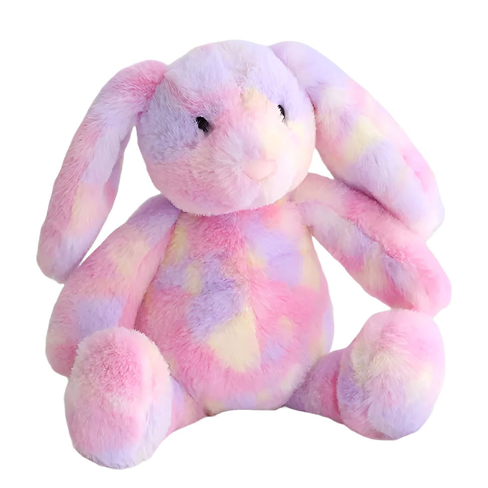 Thumbnail: Tickles Rainbow Bunny Long Ear Rabbit  Toys Pink-30 cm