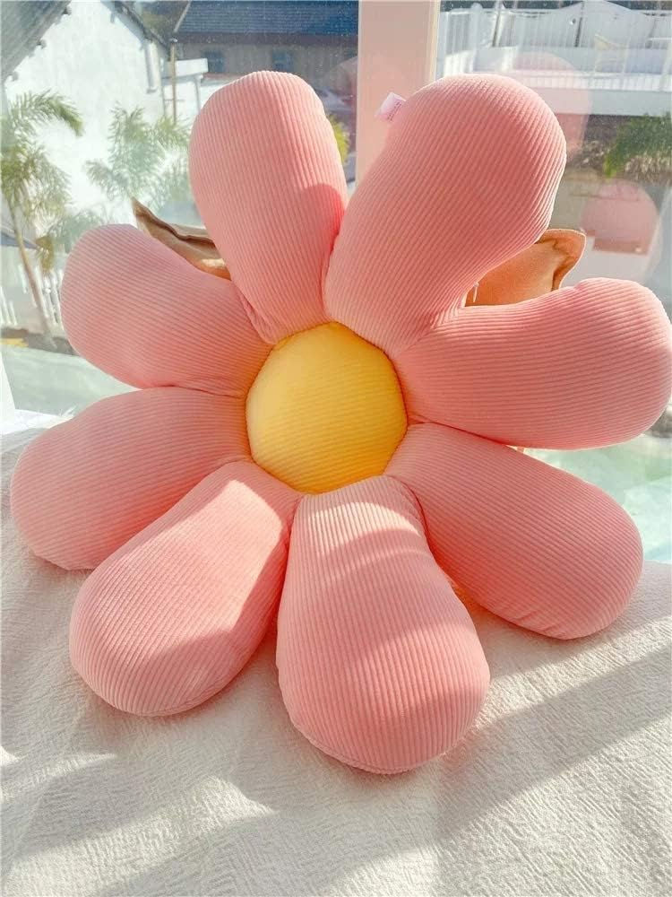 Thumbnail: Tickles 19.6" Flower Floor Pillow Cushion (Size: 48 cm; Color: Pink)
