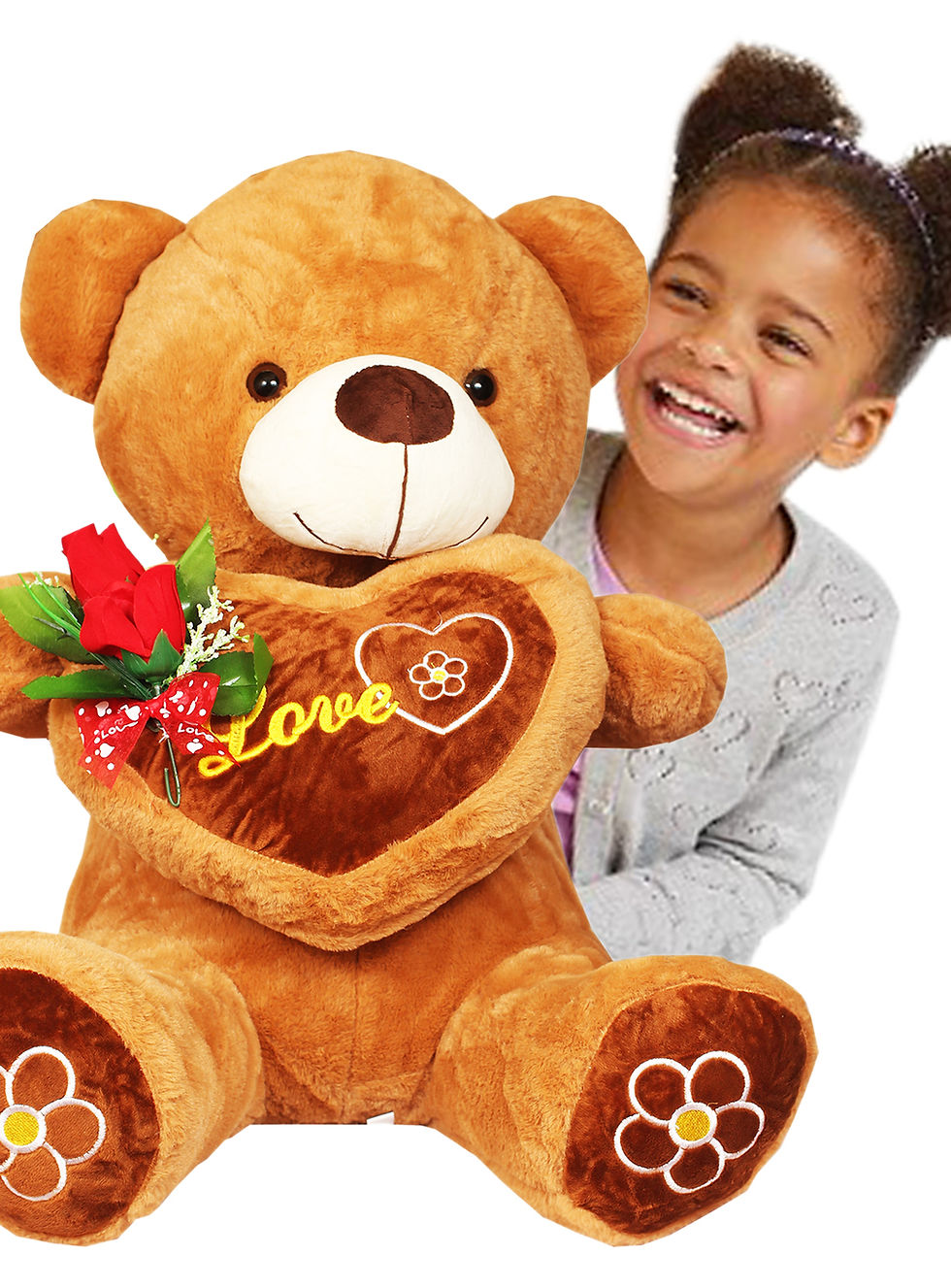 Tickles Loving Teddy with Rose 44 CM