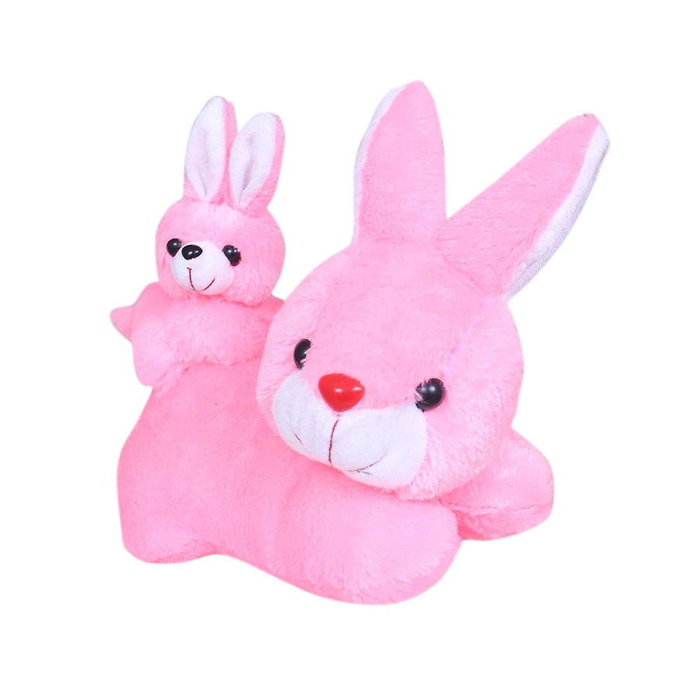 Thumbnail: Tickles 2 Pcs Mother Rabbit with Baby Curtain 28 cm