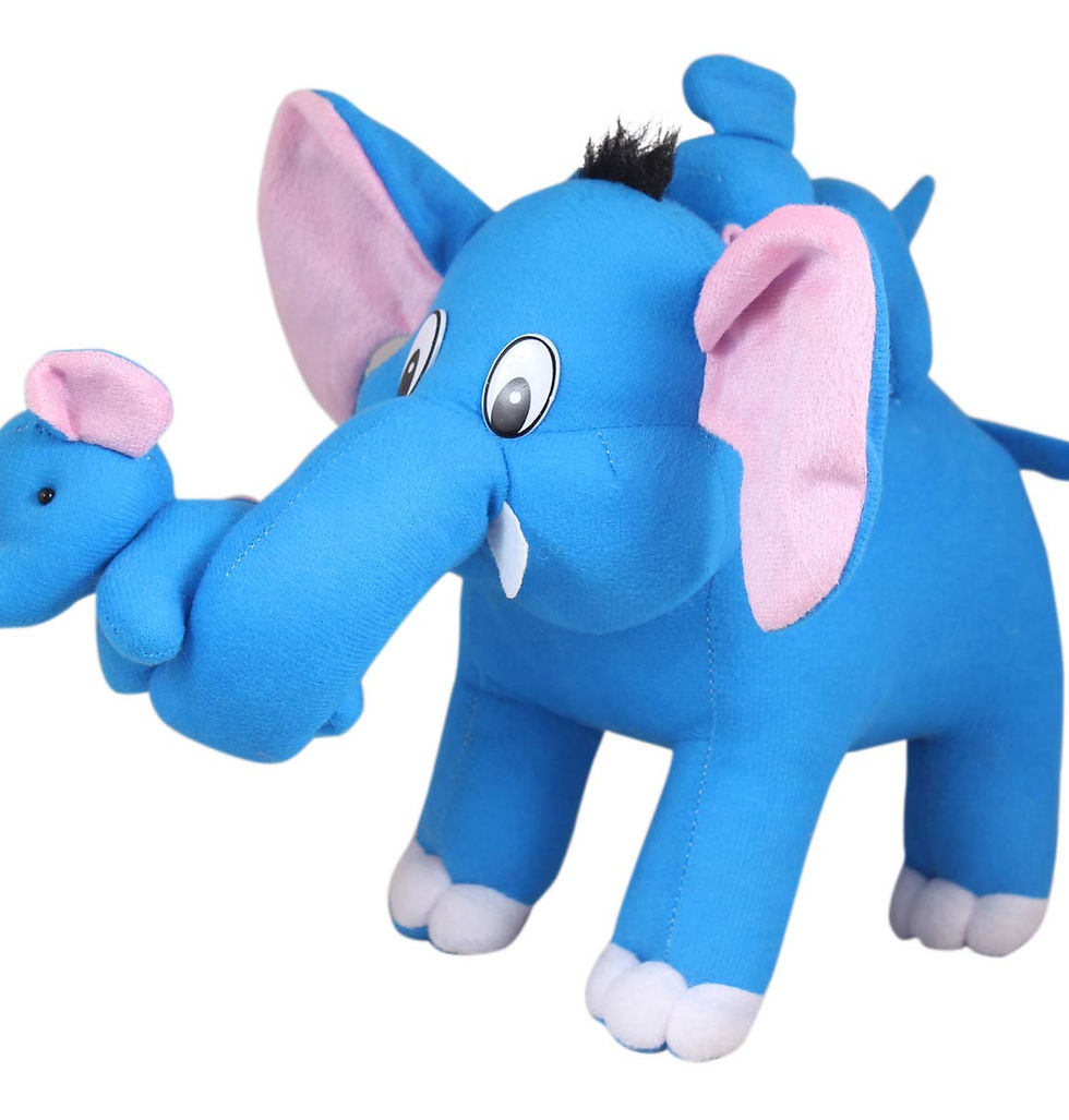Thumbnail: Tickles Blue Elephant with Two Babies 55 CM