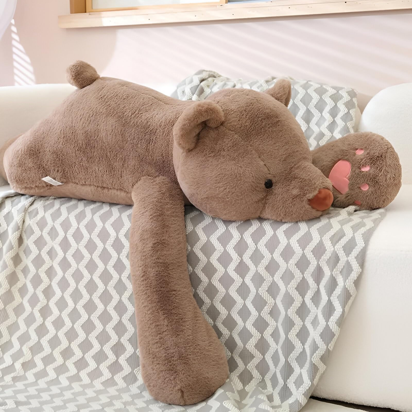 Tickles Cute Bear Soft Stuffed Pillow Animal Toy For Kids (Size: 80 cm)