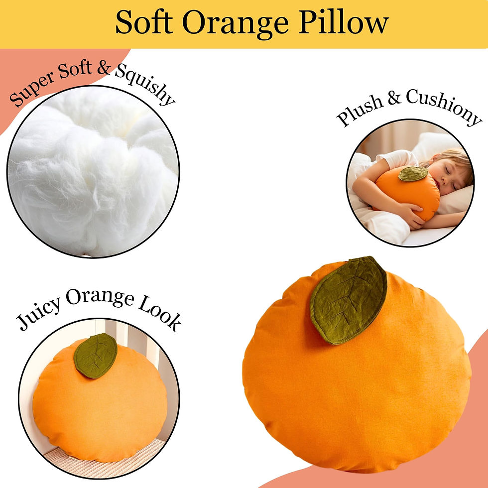 Thumbnail: Tickles Orange Shape Plush Pillow - 30 cm