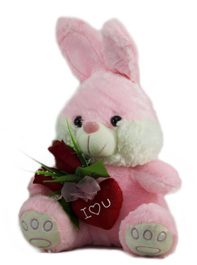 Thumbnail: Tickles Romantic Bunny with Rose Animal Toy 25 CM