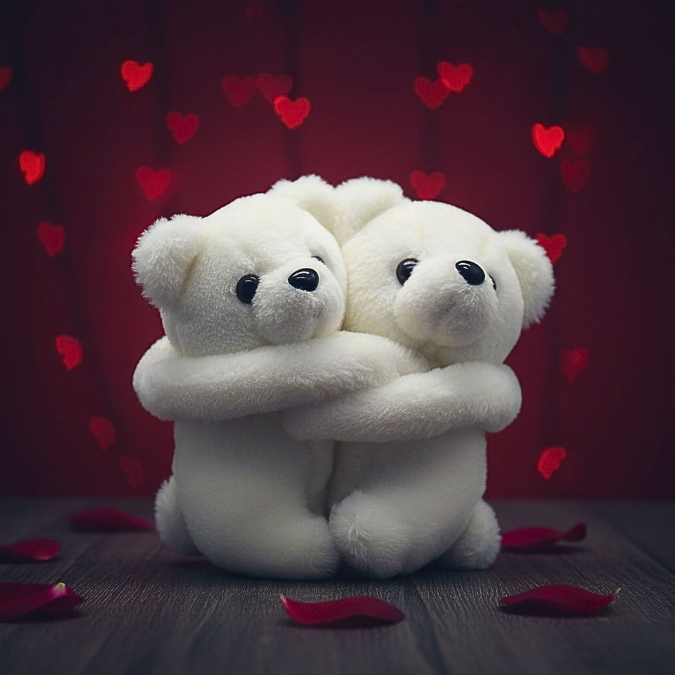 Thumbnail: Tickles Pair Hugging Teddy Toy 11 cm