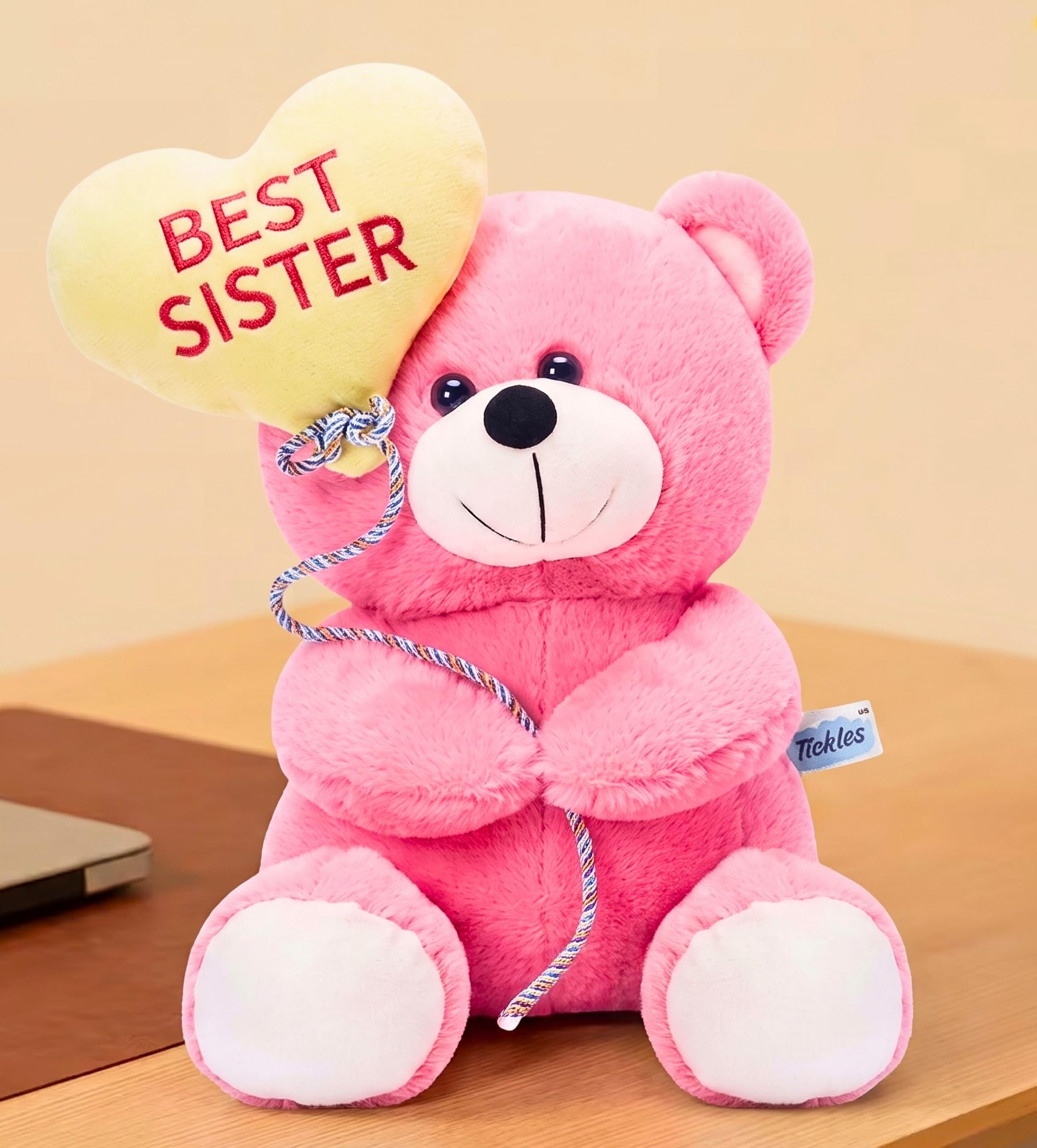 Tickles Best Sister Pink Teddy Bear - 18 cm