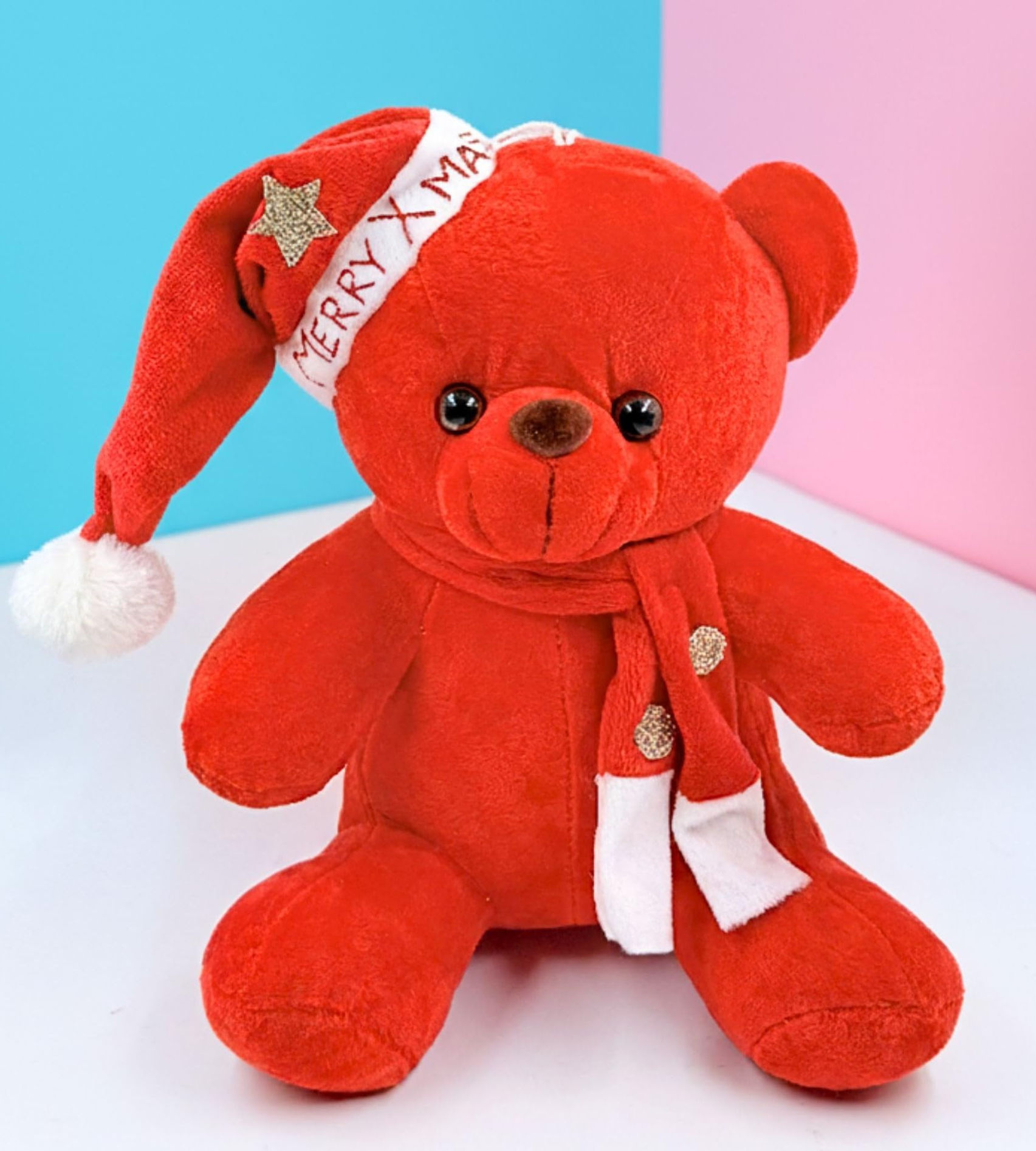 Tickles Christmas Soft Teddy - 28 cm