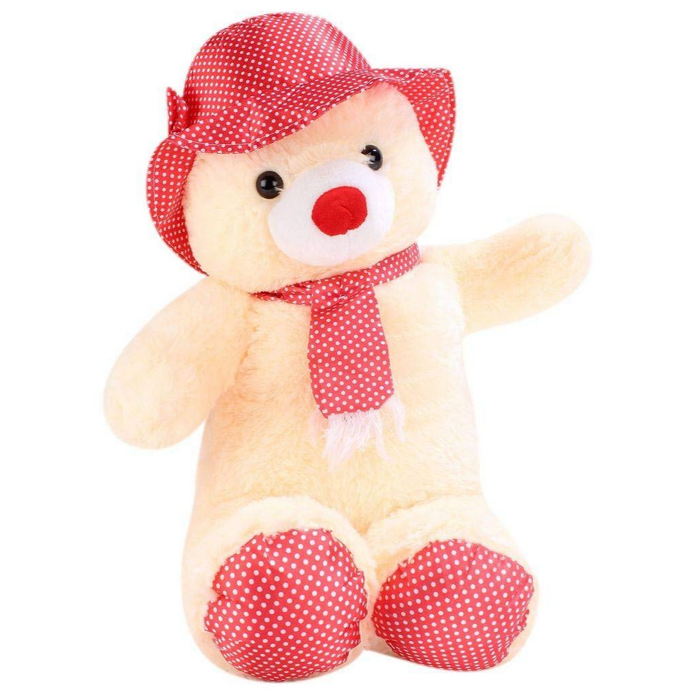 Tickles Beige Cap Teddy Plush Toy 30 CM
