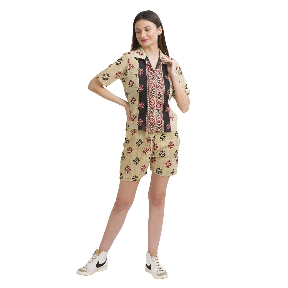 Thumbnail: Pure Cotton Shirt And Shorts Co-Ord Set (Medium)