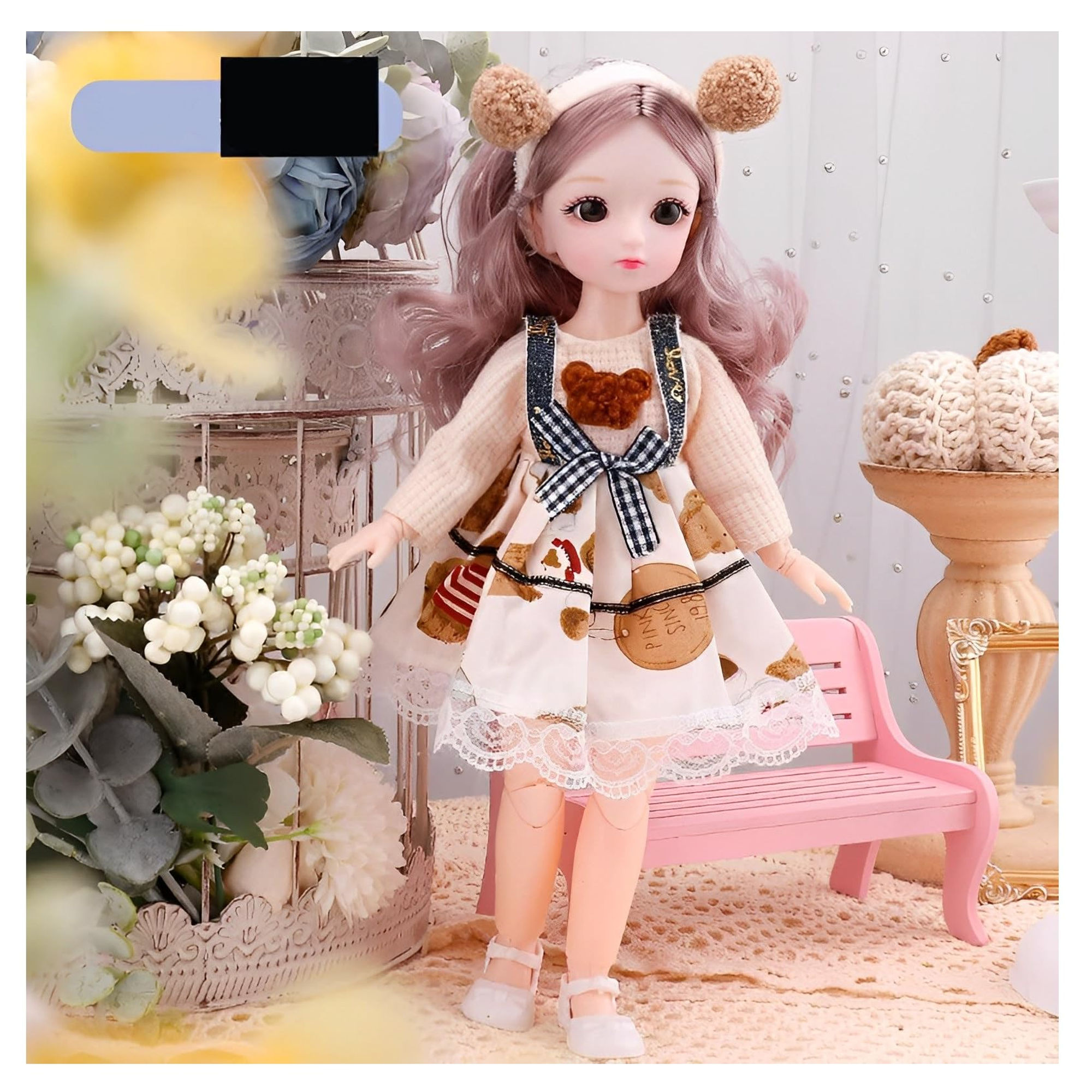 Tickles Movable Joints Cute Beautiful 3D Eyes Fashionable Doll 30 cm