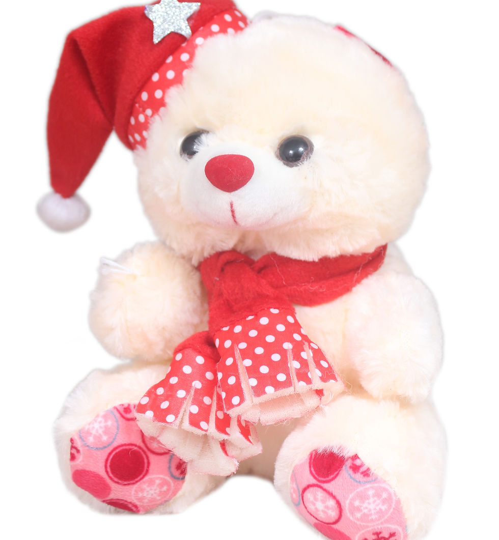 Thumbnail: Tickles Cute Muffler Santa Claus Teddy 20 CM