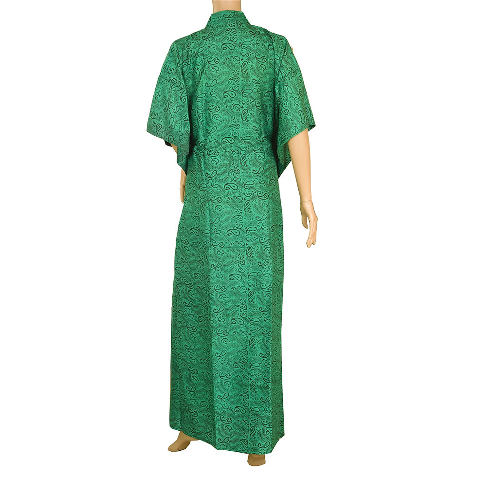 Thumbnail: Printed Pure Silk Long Kaftan (Free Size)