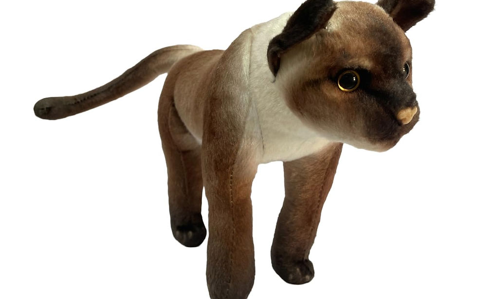 Thumbnail: Tickles Standing Cat  Toy Brown-35 cm