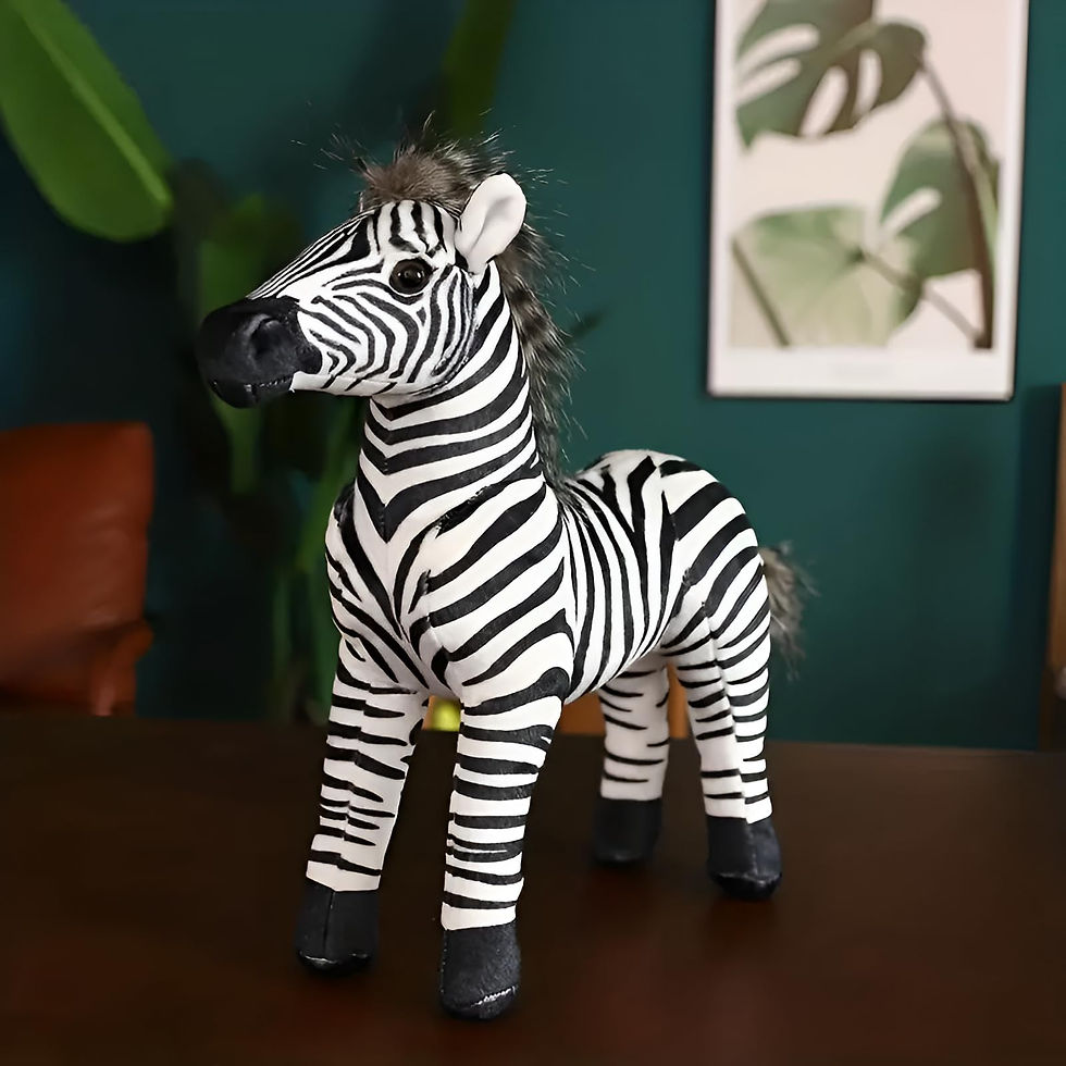 Tickles Standing Zebra Animal Toy 30 CM