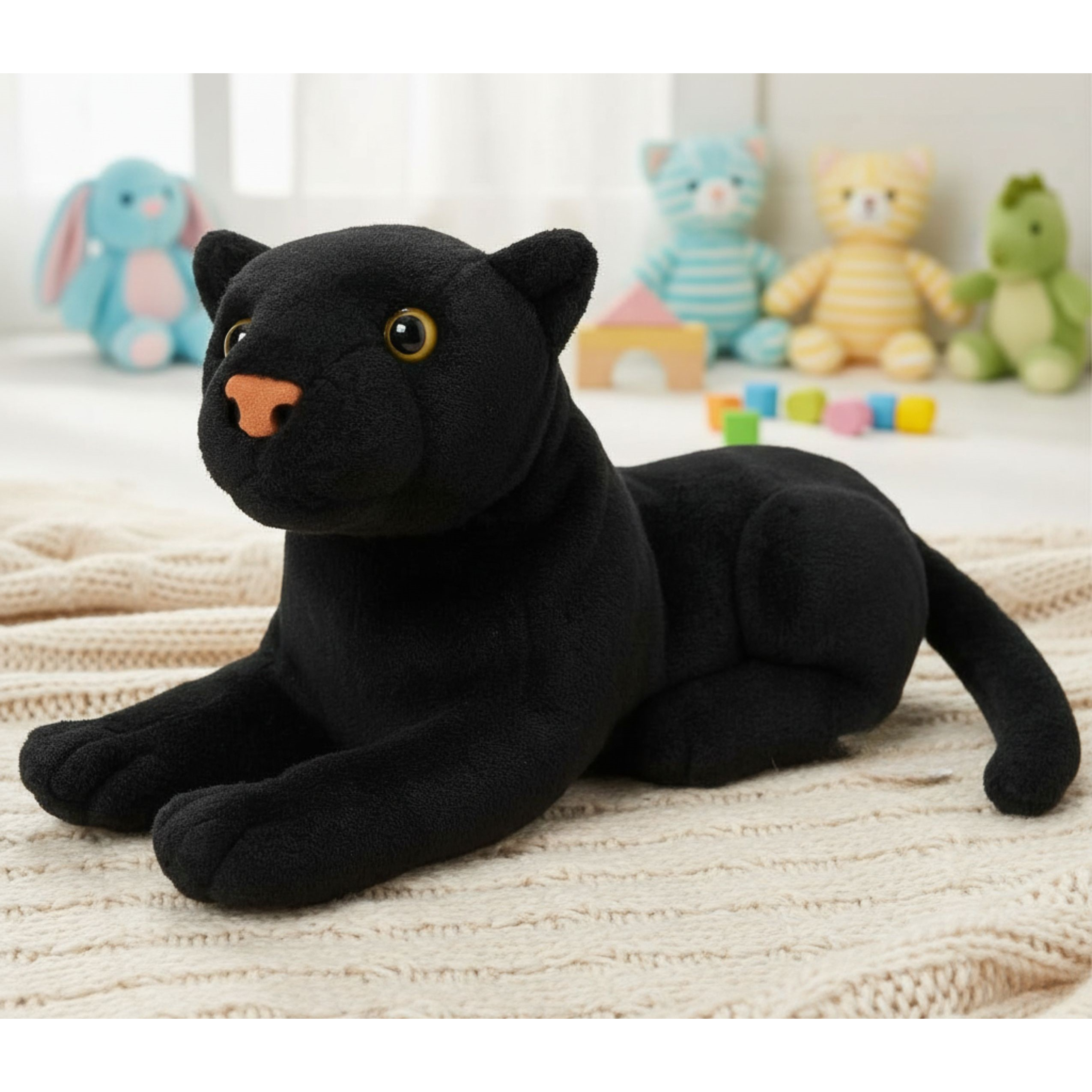 Tickles Black Panther Soft Plush Animal Toy - 30 cm