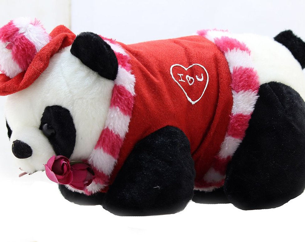 Thumbnail: Tickles Happy Beautiful Dressed Panda 40 CM
