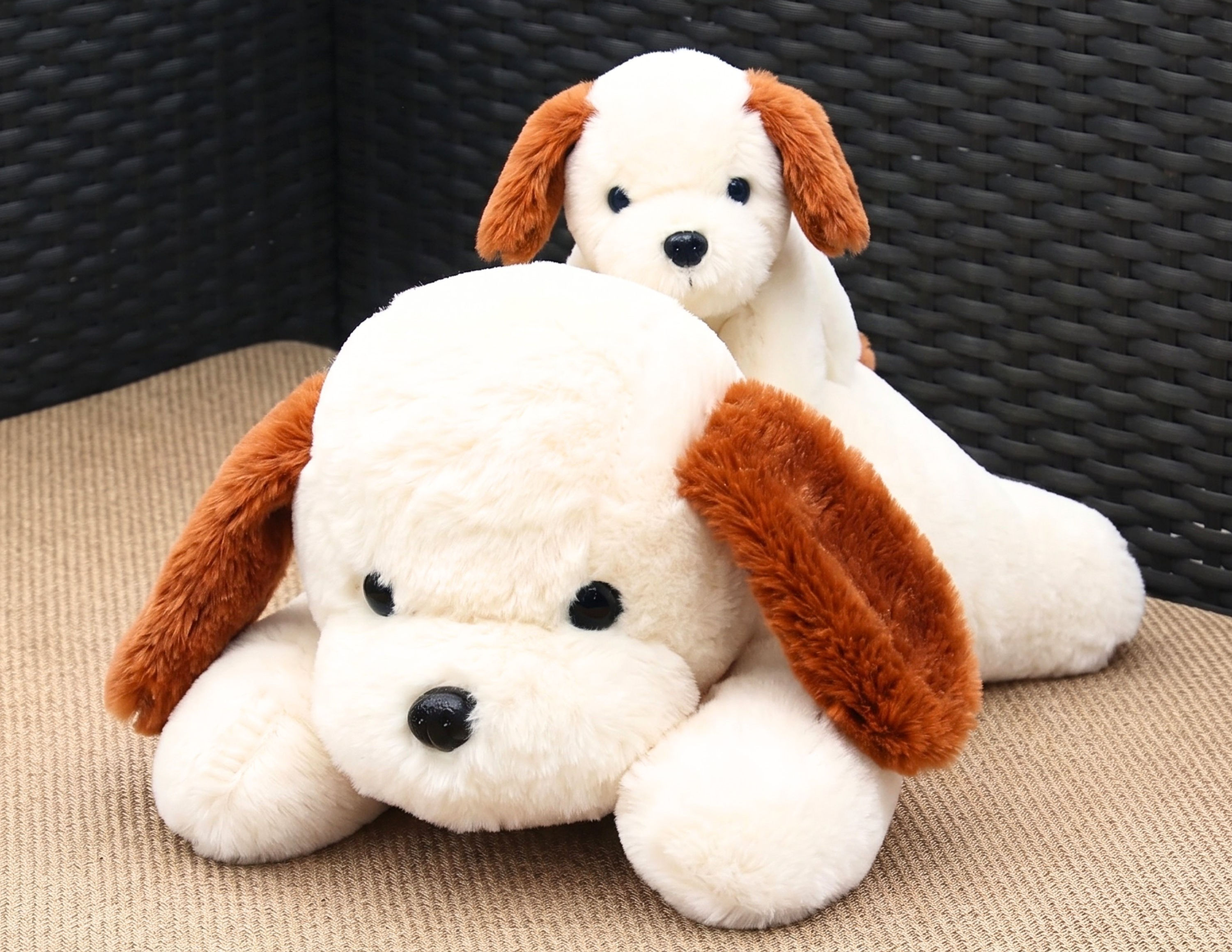 Tickles Lying Dog with Baby - 48 cm