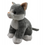 Thumbnail: Tickles Sitting Cat  Toy  Grey - 20 cm