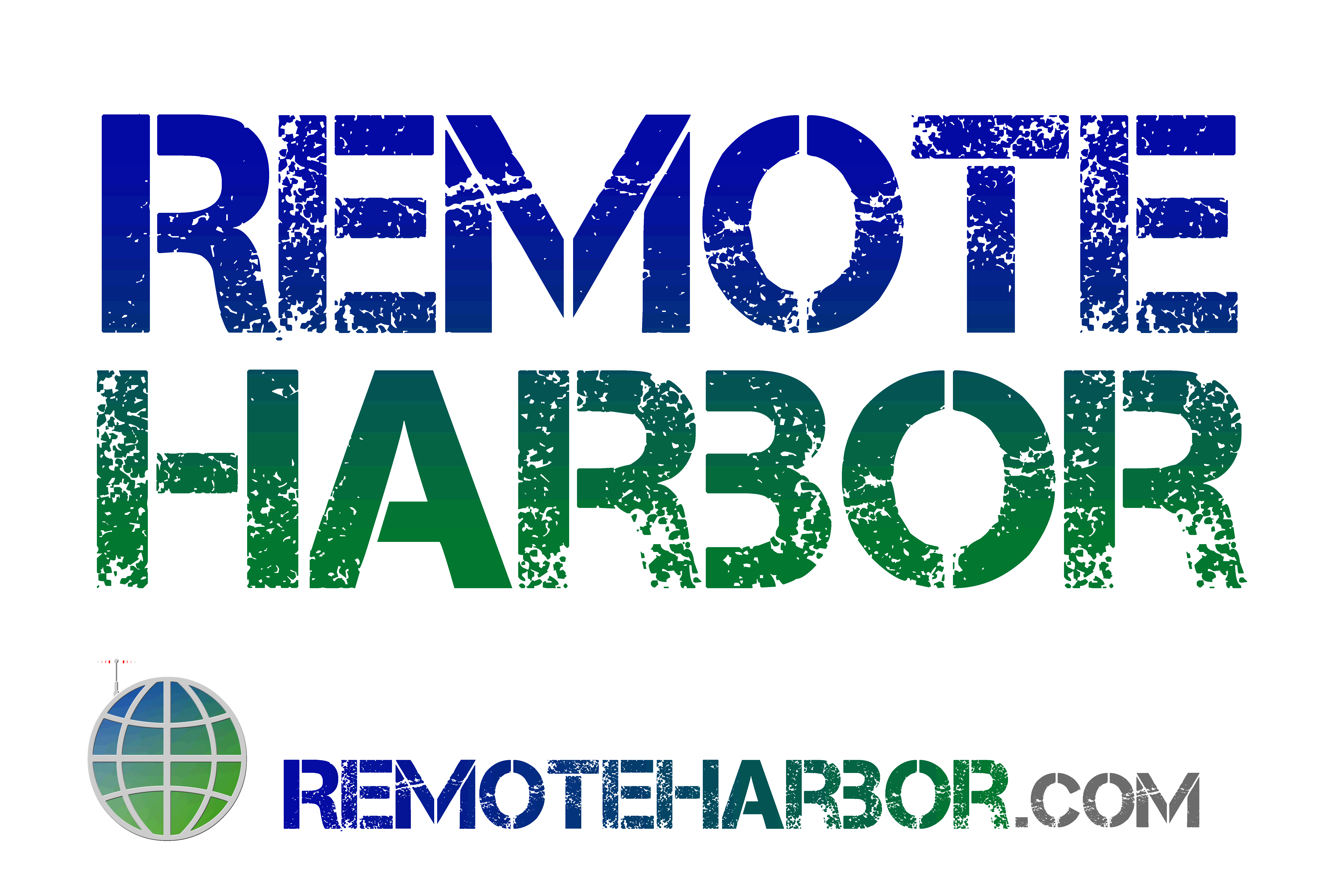 The Remote Harbor logo includes a globe and antenna, reflecting our global reach