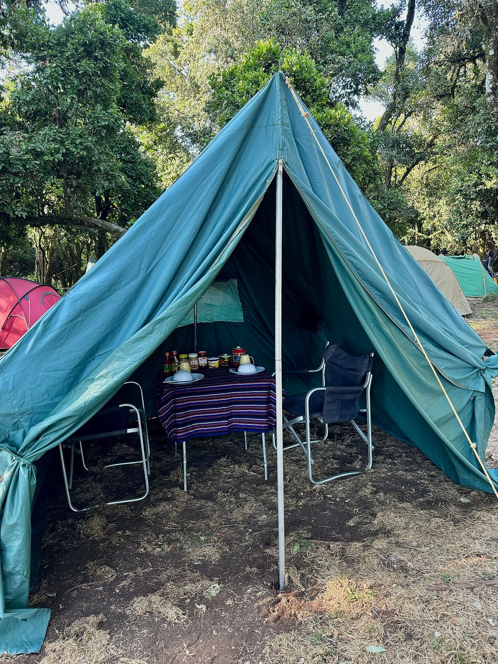 Unser Zelt zum Essen