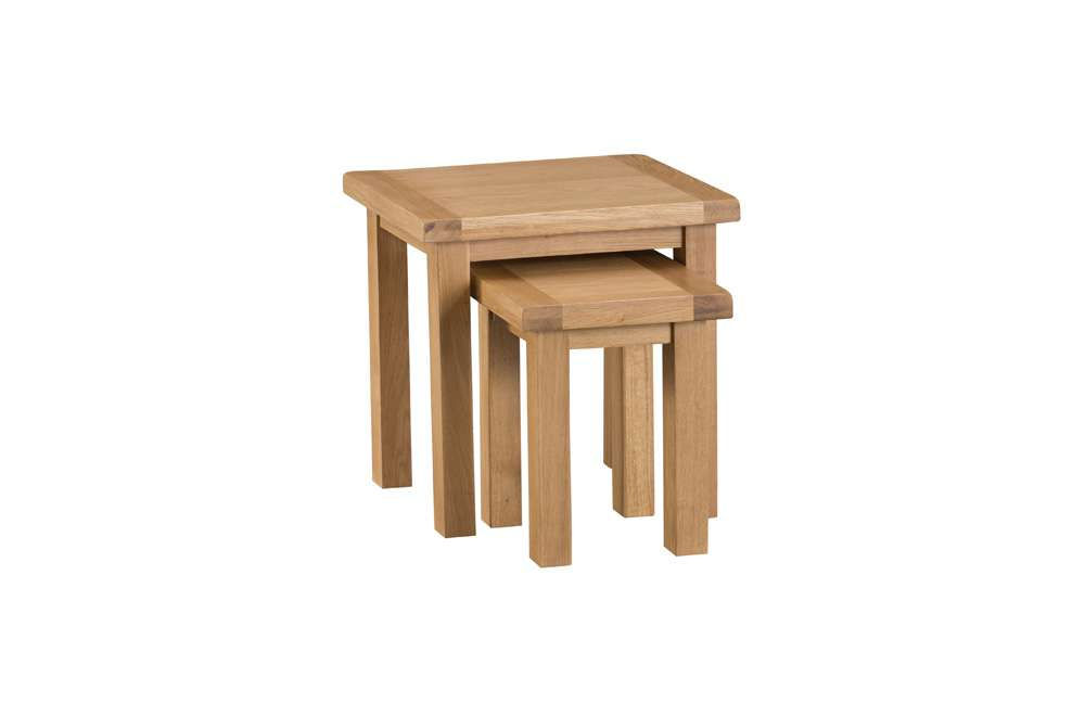 Classic Oak Nest of 2 Tables