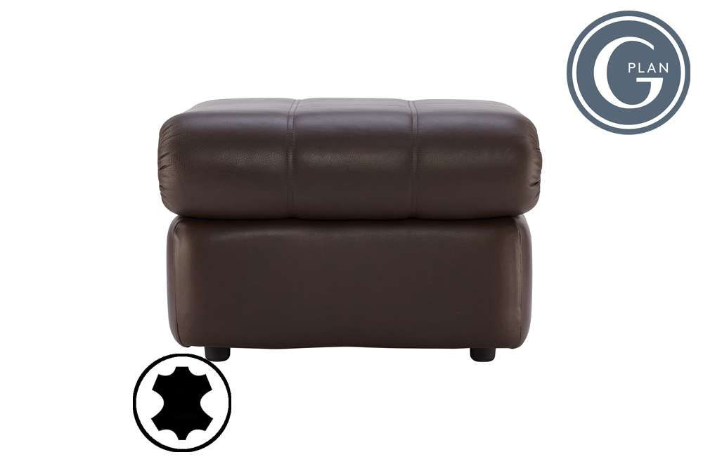 G Plan Chloe Leather Storage Footstool