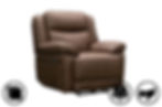 Ashfield 'Leather Look Fabric' Recliner Chair - Chestnut