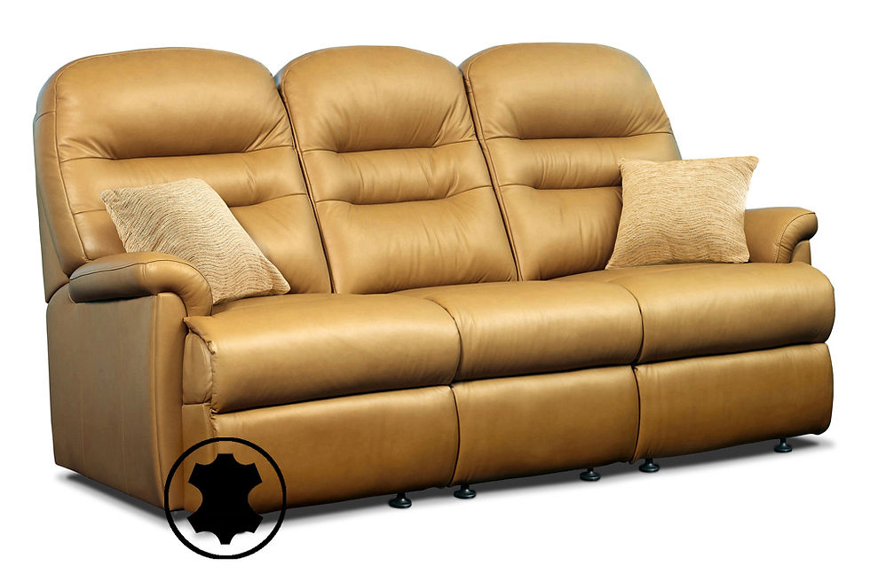 Seaton Leather Standard 3 Seater Sofa