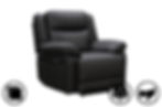 Ashfield 'Leather Look Fabric' Recliner Chair - Pewter