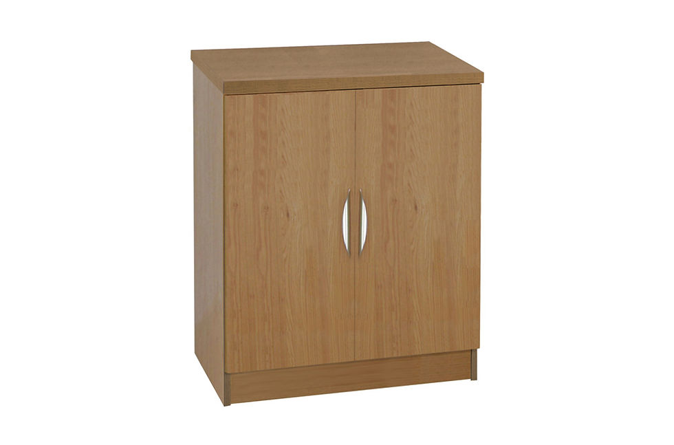 Thumbnail: R White B-C60 – Desk Height 2 Door Cupboard (600mm Wide)