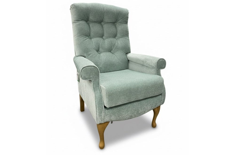 Wisley Low Seat Fireside Chair in Aqua Clean Fabric