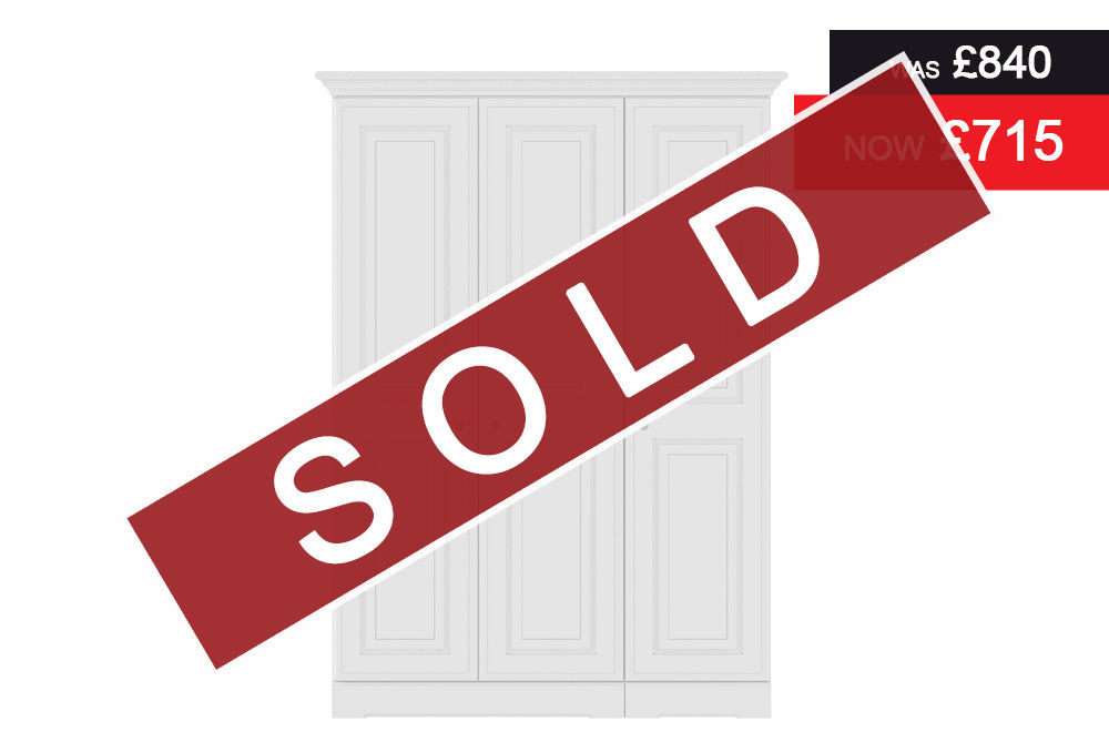 Nicole 3 Door Wardrobe - White