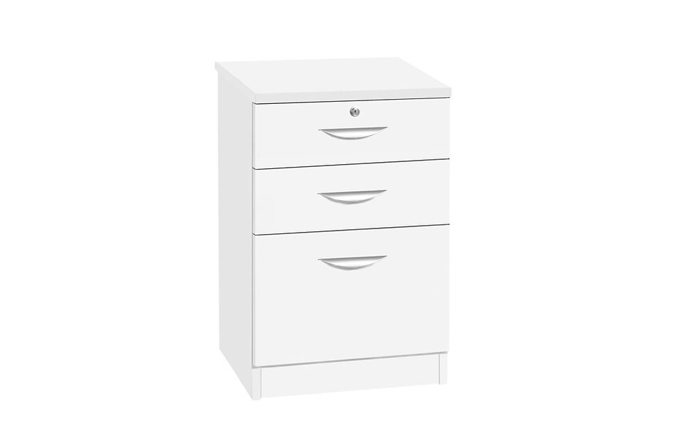 Thumbnail: R White B-3CU – Three Drawer Unit / Filing Cabinet