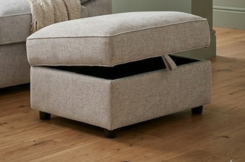 Highgate Storage Footstool - Biscuit