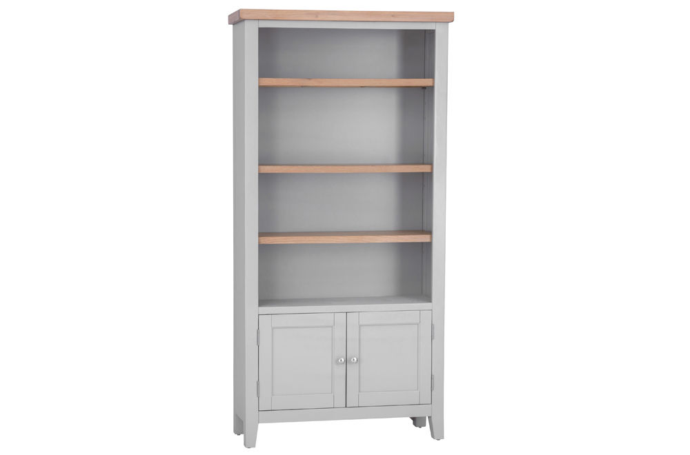 Mayfair Large Wide Bookcase - Soft Grey