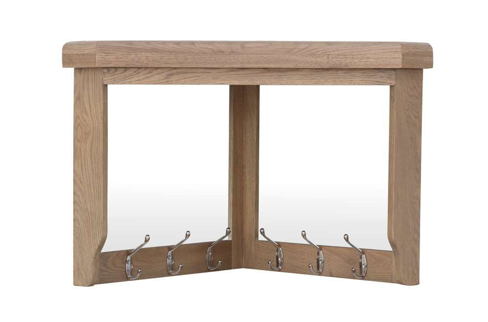 Manor Oak Corner Hall Bench Top
