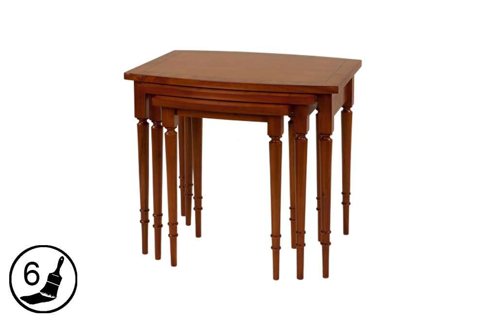 Simply Classical Barrel Top Nest Of 3 Tables