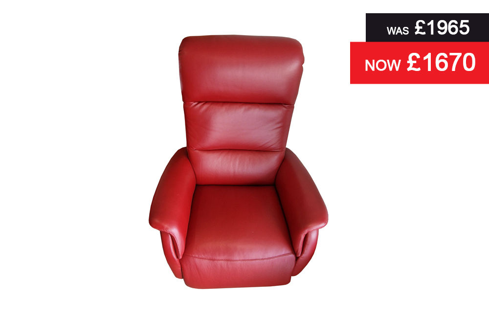 Rye Medium Swivel Power Recliner 315 Red