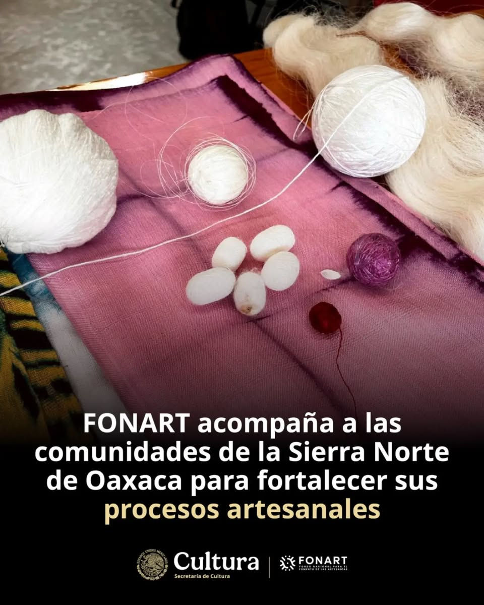 FONART fortalece la sericicultura artesanal en comunidades de la Sierra Norte de Oaxaca