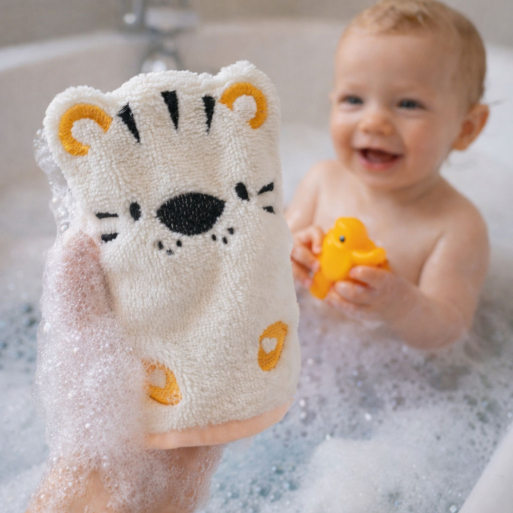 Gant de toilette ludique & tout doux