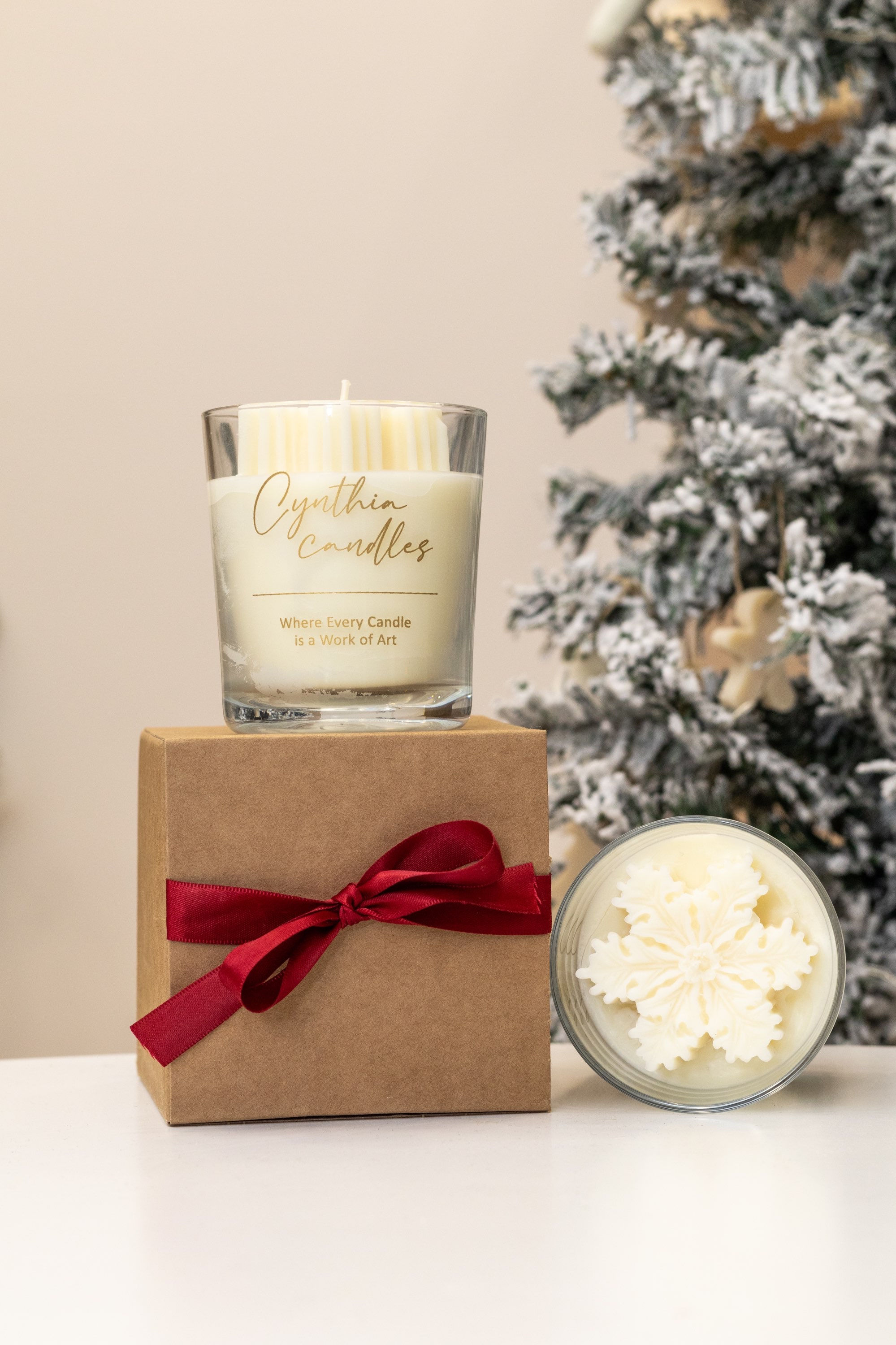 Snowflake jar candle 