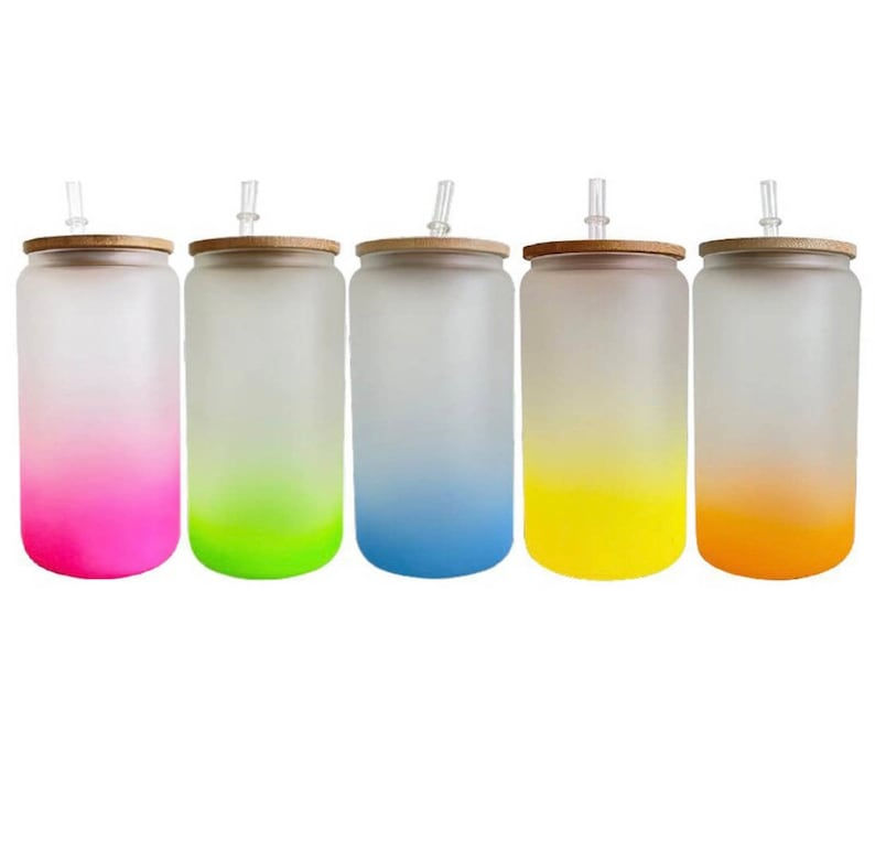 Ombre Glass Beer Can- 16oz