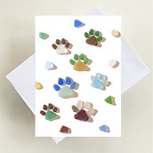 CR 842 - Paw Prints Greeting Card