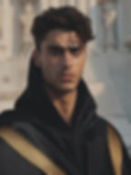 Lukos, a scowling tough in a black cape