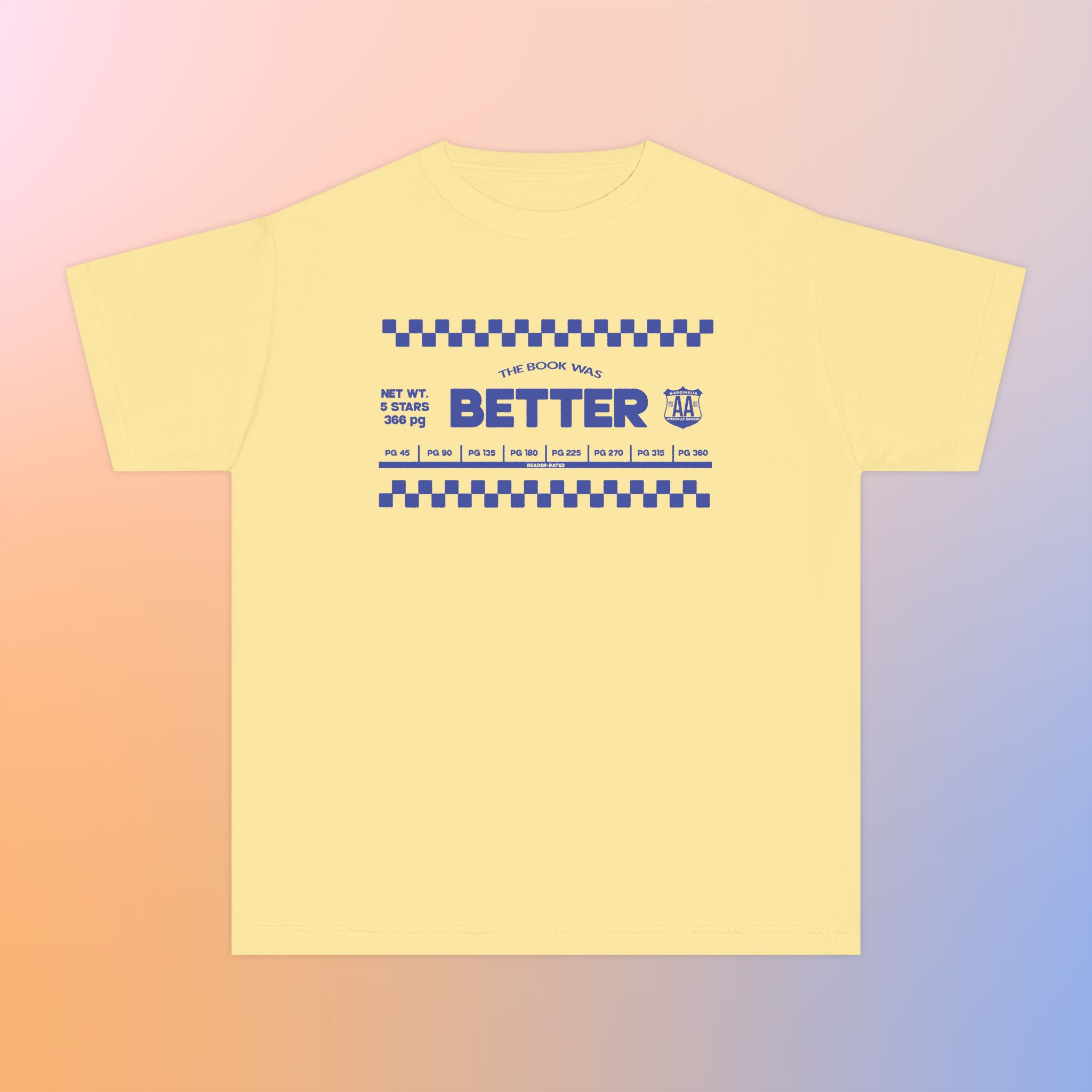 Youth Marginalia 'The Book was Better' Checkerboard Graphic Tee