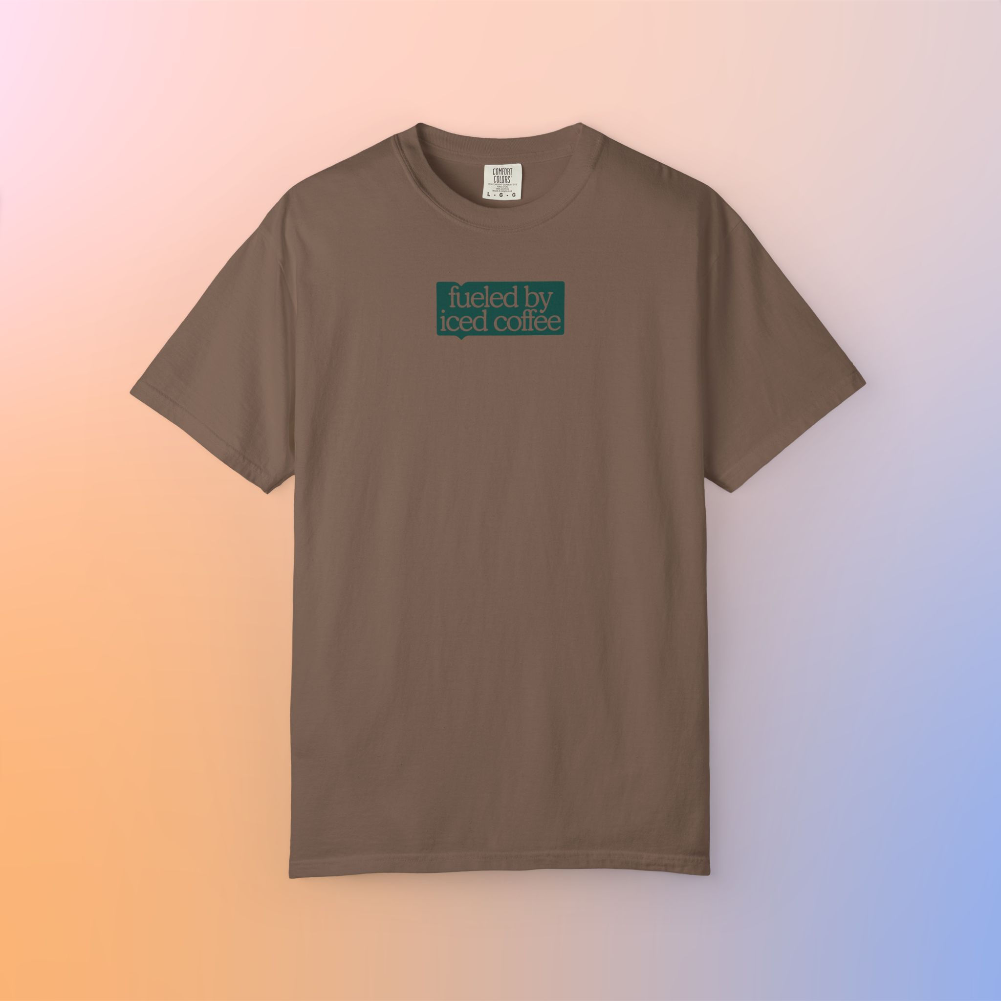 "Fueled by Iced Coffee" Marginalia T-Shirt — Garment-Dyed Tee