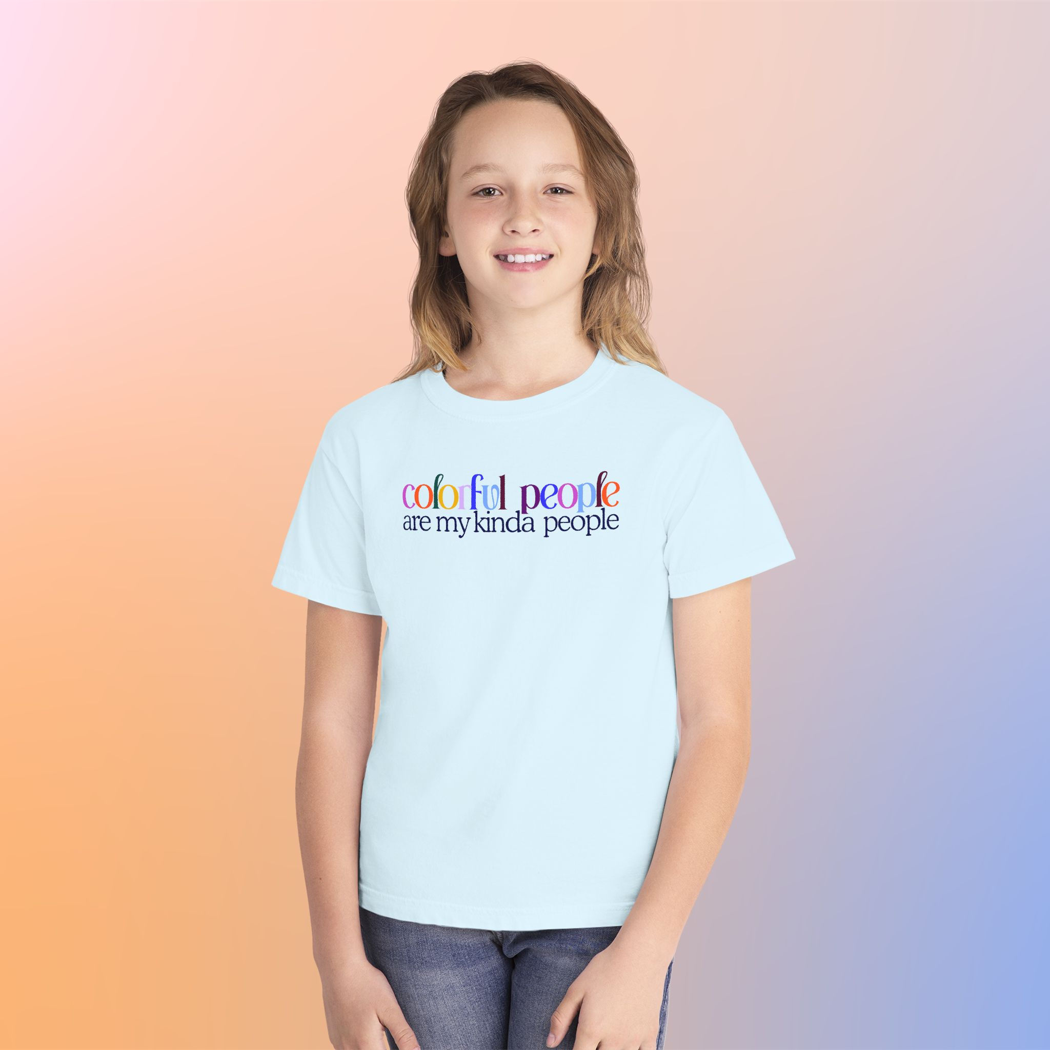 Youth Tee — "Colorful People Are My Kind of People" Marginalia Graphic