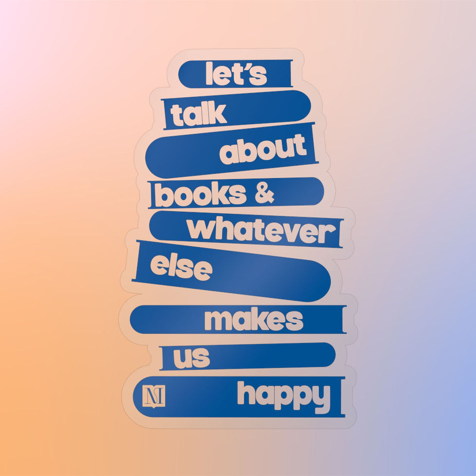 Thumbnail: Marginalia Sticker - "Let’s Talk About Books" Kiss-Cut Vinyl Decal