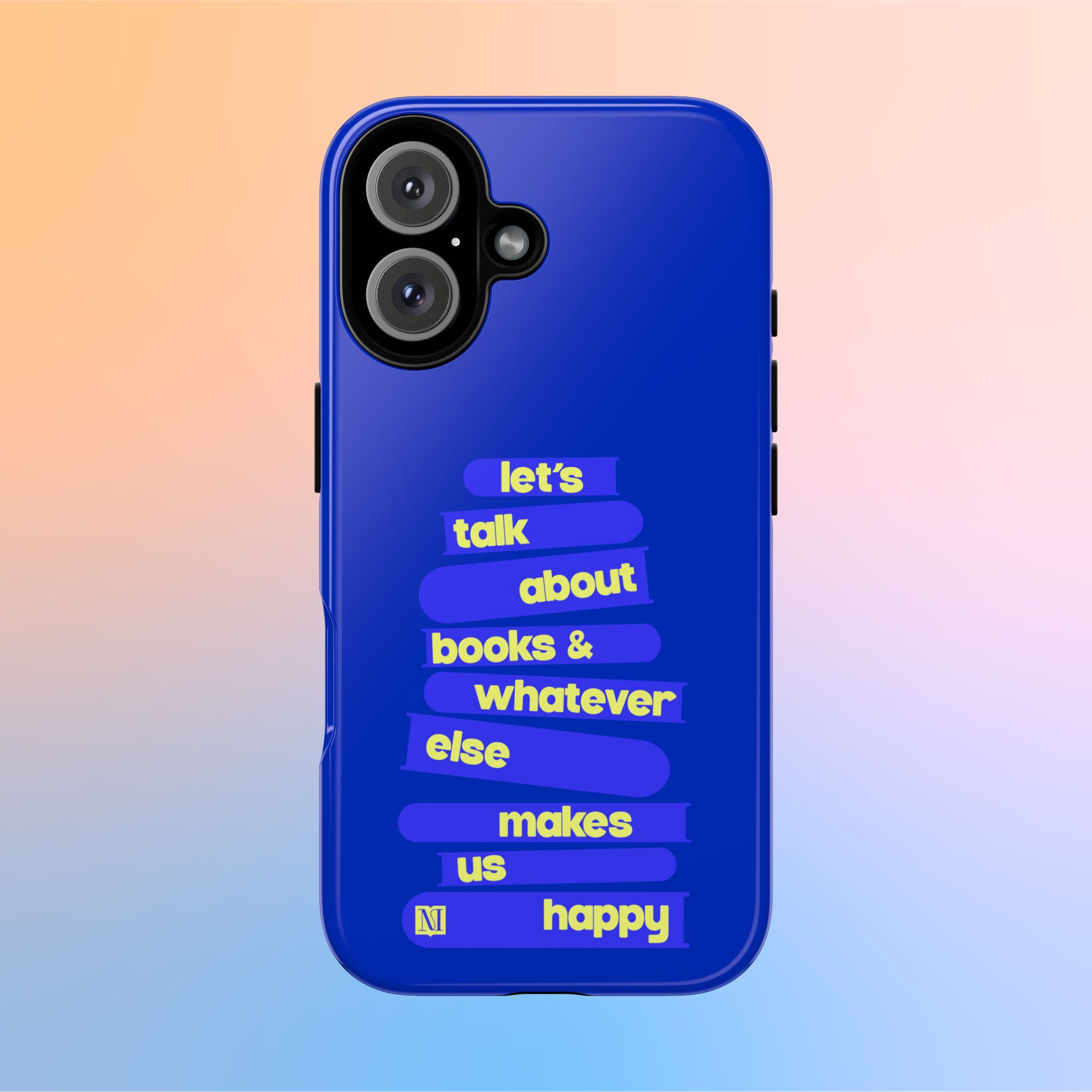 Marginalia Cobalt "Let's Talk about Books" Colorful Books Tough Phone Case